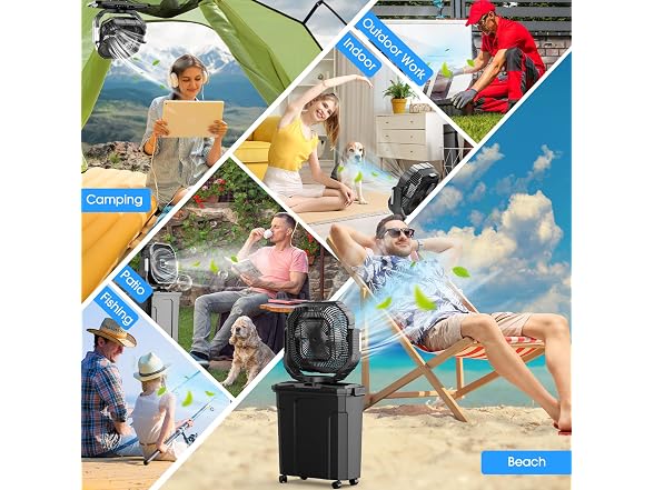 Ausic 5 Gal 12" Portable Misting Fan