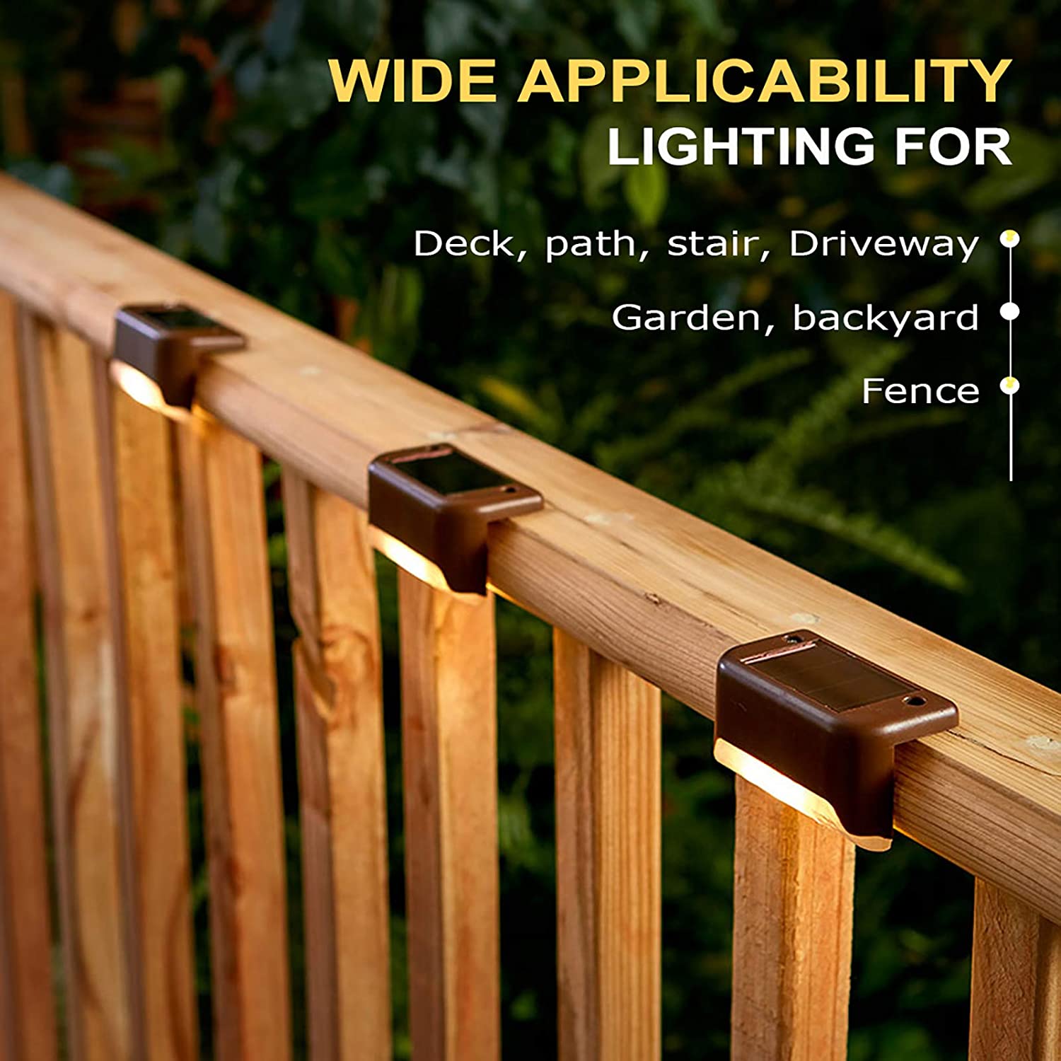 8-Pk Solar LED Deck & Step Lights- Choose Color - Gallery 36