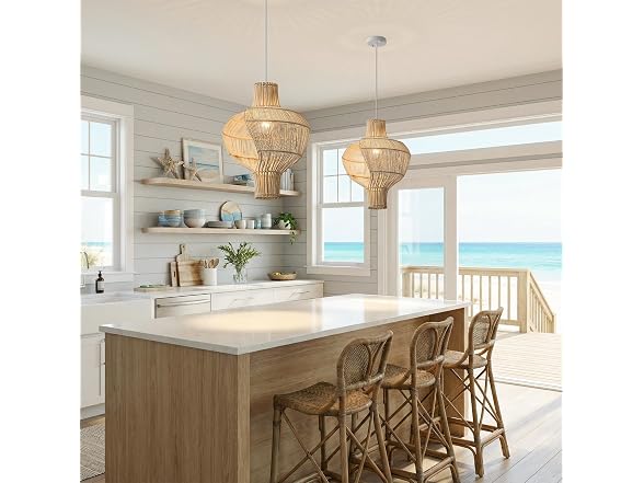 Parrot Uncle Medium 16" Rattan Pendant Light Fixture