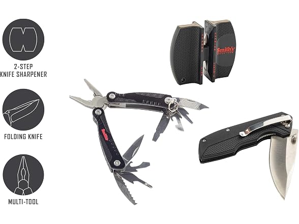 SMITH’S 3-Piece Folding Knife Combo Kit
