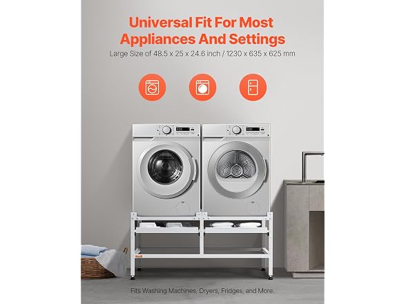Washing Machine Stand, 48.5x25-Inch Washer