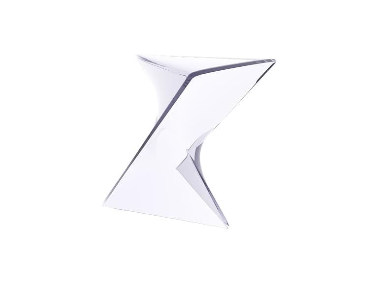LeisureMod RS17CL Randolph Side Table Clear