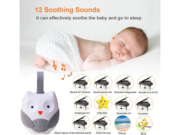 Atomenker Baby Sleep Soother Sound Machine Gray