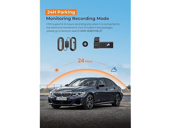 2.5K Mini WiFi Front Dashcam - 32GB SD Included