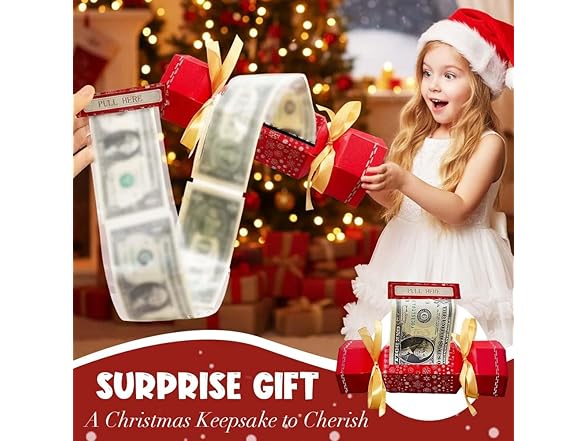 4PCS Christmas Surprise Money Pull Pouch