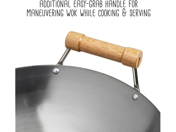 JOYCE CHEN Classic Series 14-Inch Round Bottom Carbon Steel Wok 