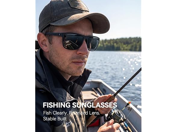 QALLY CON-116 Polarized Sunglasses for Men, UV
