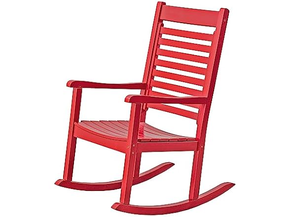 Shine Company Wood Rocking Chair, Red