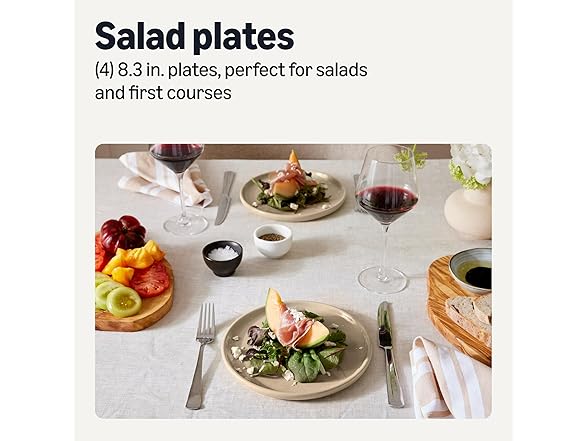 Amazon Basics Glazed Stoneware Salad Plates