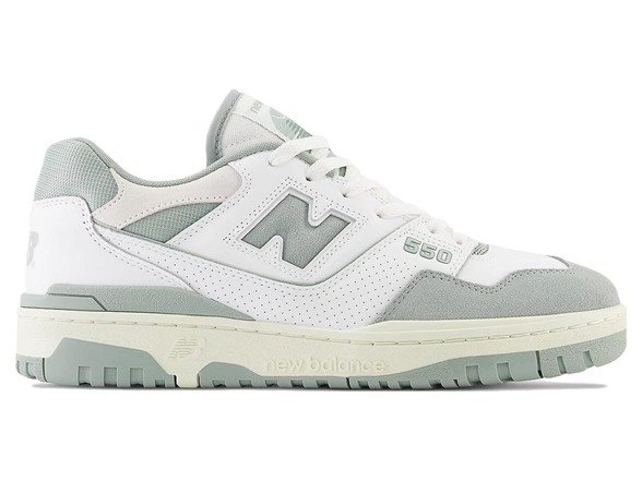 New Balance Men's 550 Shoes White/Grey