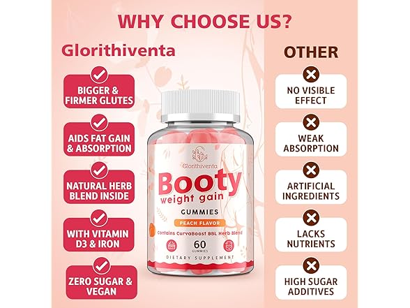 Glorithiventa BC2022525070008 Booty Gummies for Women