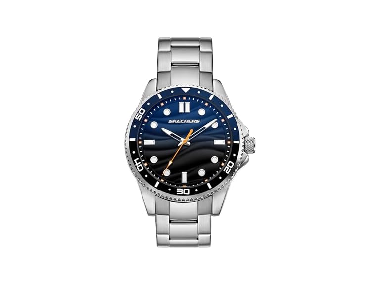 Skechers Men's Haymar Analog Silver Metal Watch