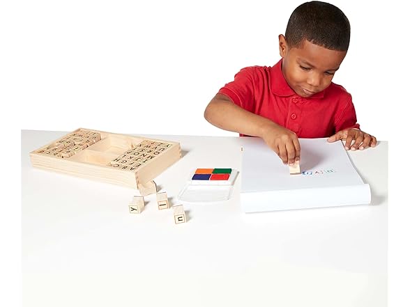 Melissa & Doug Wooden Alphabet Stamp Set