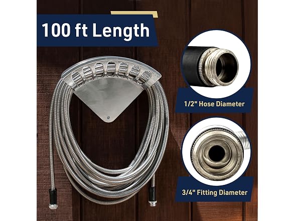 Stainless Steel Garden Hose 100 ft