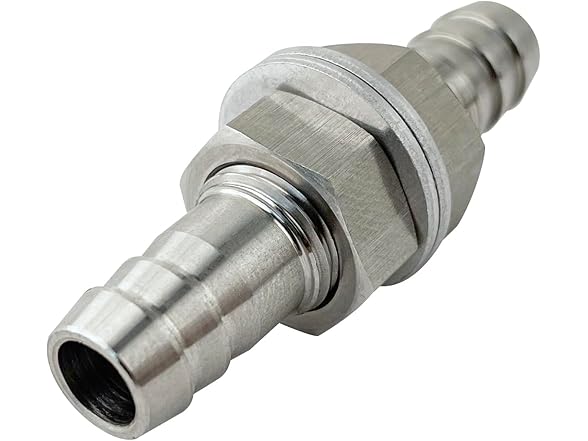 AFATEBOX 3/8 Hose Barb Thru-Bulk Bulkhead