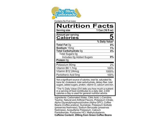 1CT RedCon1 - High Performance Energy Drink- Icy Blue