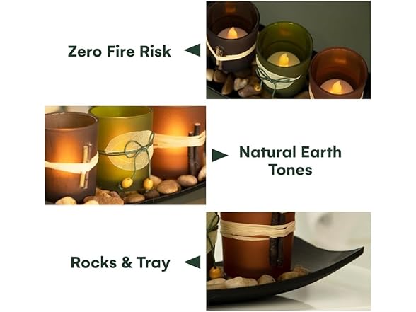 LIUAILING52 Flameless Candlescape Set