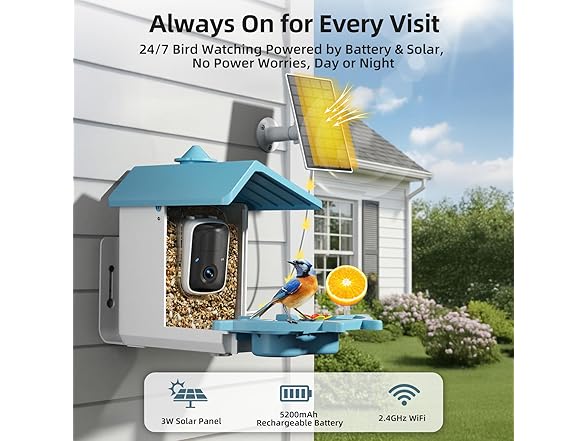 INKCKU Bird Feeder with Camera