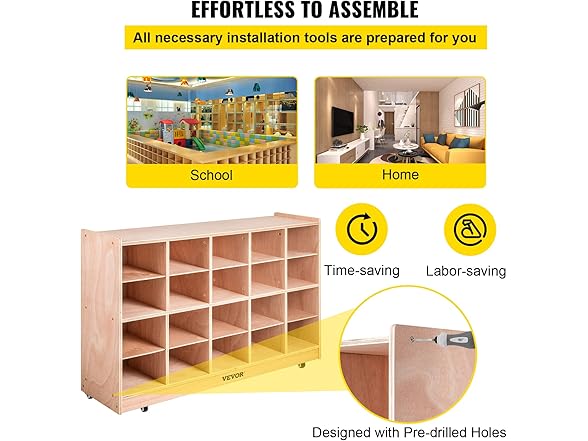 VEVOR Cubby Mobile Tray Storage Cabinet