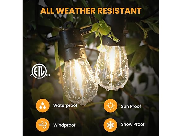 Yusist 104FT(98+6) Solar String Lights