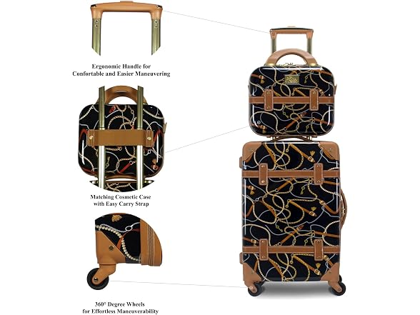 World Traveler Chariot 2-Piece Vintage Hardside Luggage Set