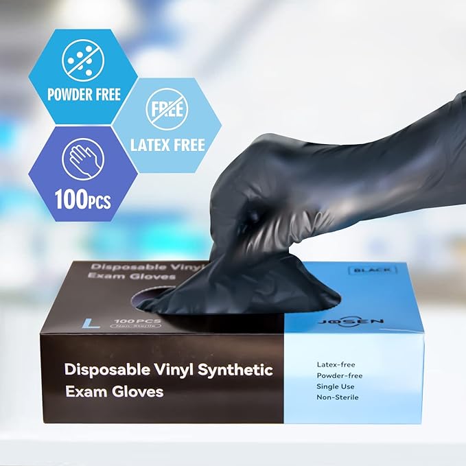 Josen SYN-BLK 100pcs Black Nitrile-Vinyl Gloves - Gallery 15