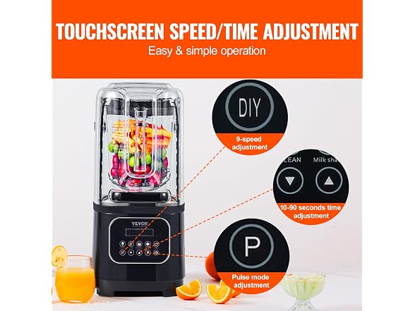 Professional Blender with Shield, Commercial