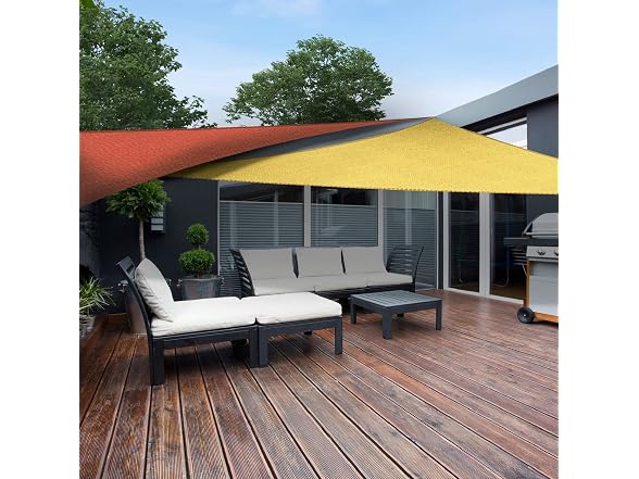 AsterOutdoor Sun Shade Sail Triangle 12' x 12' x 17'