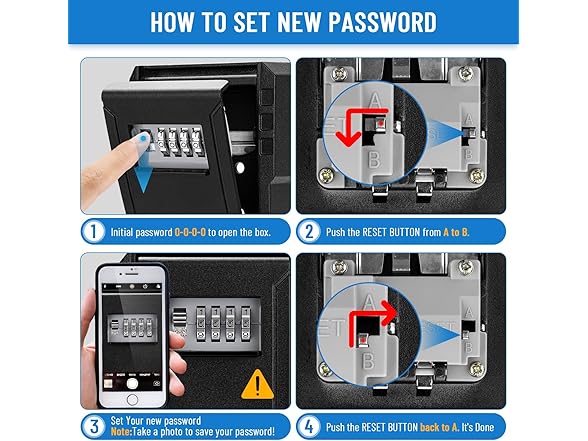 Wall Mount Waterproof Key Lockbox