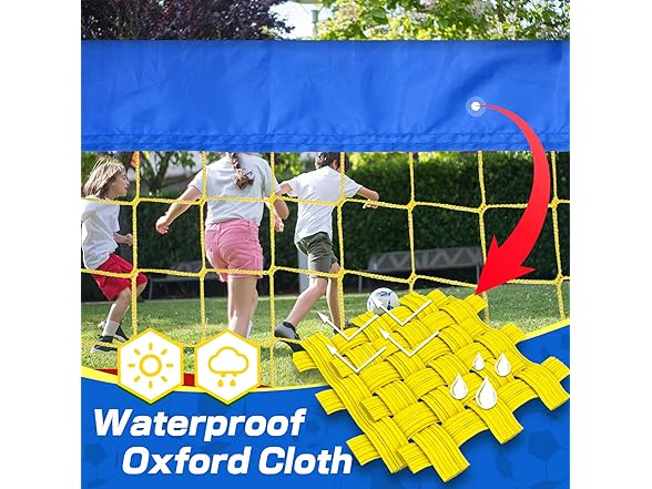 Dimples Soccer Goals Kids 5x3.6 FT Set of 2 (36"D x 48"W x 36"H Blue/Yellow)