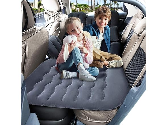 Zone Tech TA0003 Inflatable Car Travel Air Mattress Black