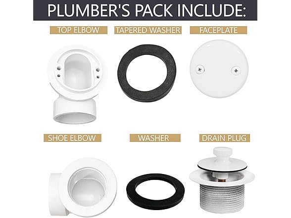 Westbrass A572-50 1-1/2" Sch. 40 PVC Pull & Drain Pack