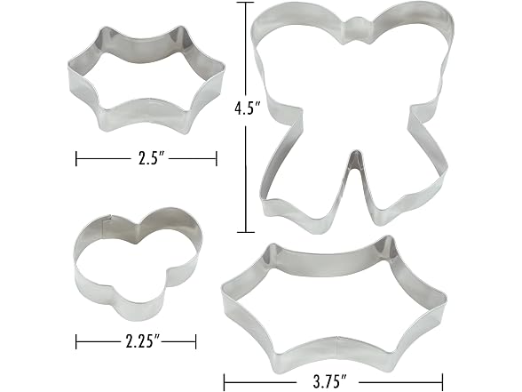 R&M Holiday Wreath Cookie Cutters 4pc