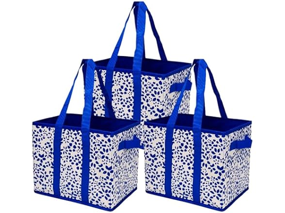 DURASACK 6PK Small Collapsible Tote - Floral