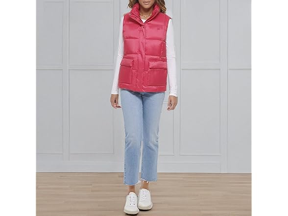 Levis Womens Sporty Box Quilted Puffer Vest (XL)