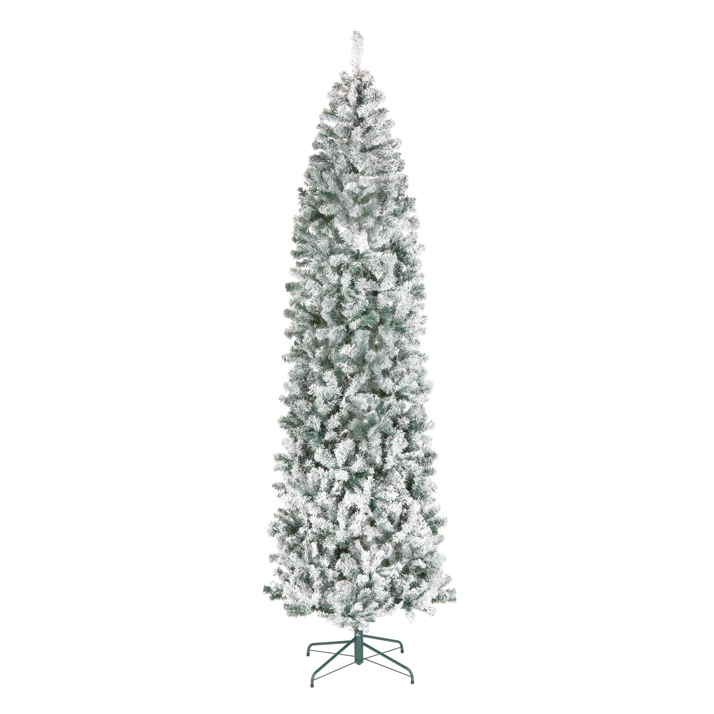 National Tree Company 9 ft. Acacia Flocked Slim Tree - Gallery 2