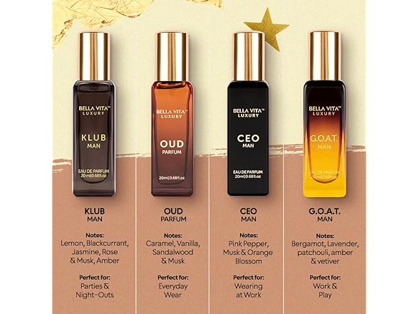 Men's 4 PC Long Lasting Perfume Gift Set