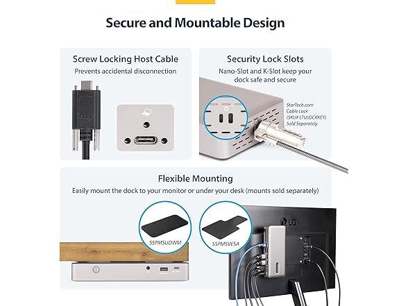 StarTech Triple 4K Monitor Docking Station (Open Box)