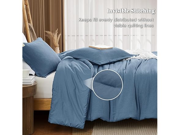Blue Queen Cotton Comforter Set