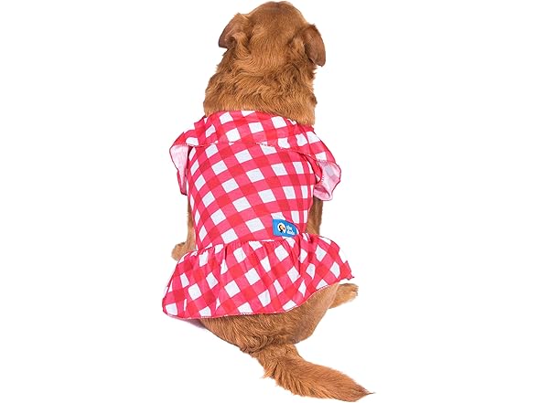 The Dodo Red Plaid Dress for Dogs