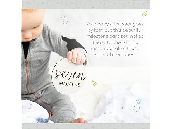 Little Pear Wooden Milestone Photo Cards