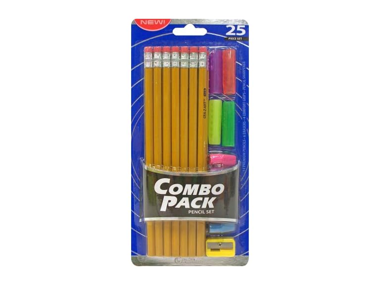 Cra-Z-art Yellow No.2 Pencil Pack with Eraser