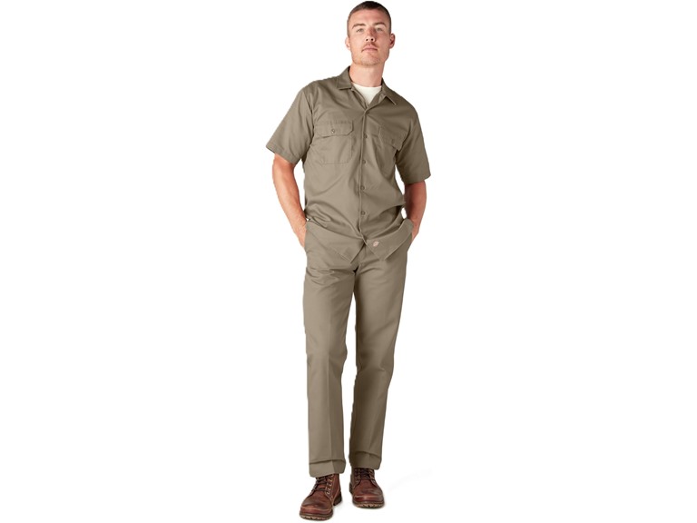 Dickies Short Sleeve Work Shirt, Desert Sand, 3T
