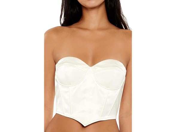 Forever 21 Women Satin Sweetheart Tube Top