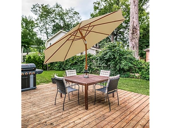 Sunnydaze Decor JLP-1511 Patio Umbrella, Beige