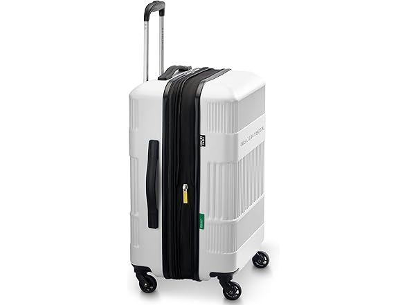 Ribbed Hardside White, Carry-On 20 Inch