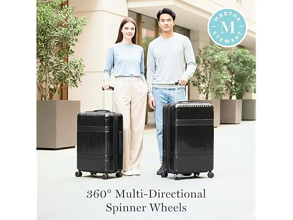 Martha Stewart The Bedford 3 Piece Rolling Luggage Set