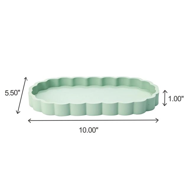 J&V Textiles 7 Pc Resin Bathroom Accessories Set SAGE - Gallery 12