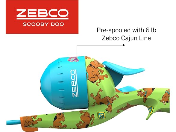 Zebco Youth Scooby Doo Floating Spincast Reel and Fishing Rod Combo