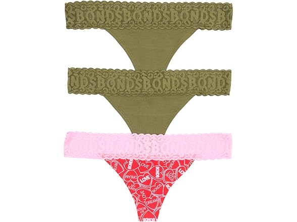 Bonds Women (S) Thong Pack Underwear